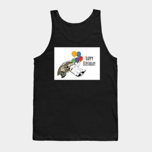 Happy Birthday Duck-Billed Platypus with Balloons Tank Top